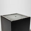 Primrose Terracotta Fibrecotta Dark Grey Cube Planter 40cm