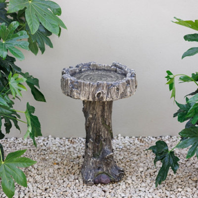 Primrose Teviot Tree Stump Design Decorative Garden Birdbath Bird Table ...