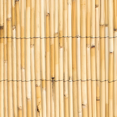 Primrose Thick Natural Bamboo Style Reed Outdoor Screening Patio Fencing W300cm x H150cm - 6