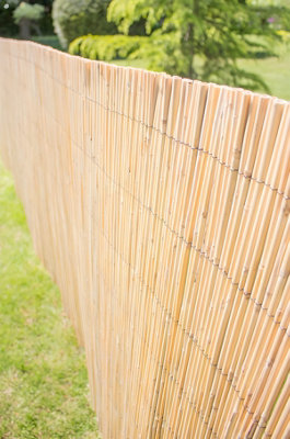Primrose Thick Reed Bamboo Style Natural Screening Roll Garden Privacy Fence 4m x 2m - 6