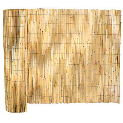 Primrose Thick Reed Bamboo Style Natural Screening Roll Garden Privacy Fence 4m x 2m - 7