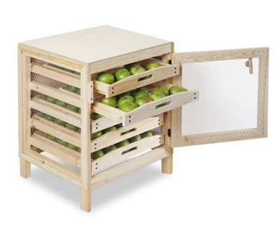 Primrose Traditional Wooden Apple Storage Rack with 5 Drawers 73cm