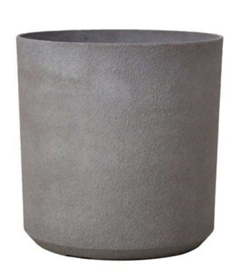 Primrose Volcanic Grey Cylinder Round Outdoor Plant Pot Planter 43cm