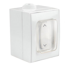 Primrose White Outdoor Wall Switch Control for Electric Garden Patio Awnings