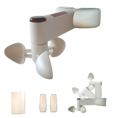 Primrose White Outdoor Wind Sun Rain Sensor Control Kit for Electric Garden Patio Awnings