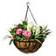 Primrose Wire Criss Cross Hanging Basket Plant Pot Planter with Coco Liner 35cm