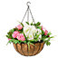 Primrose Wire Hanging Basket Plant Pot Planter with Coco Liner 20cm