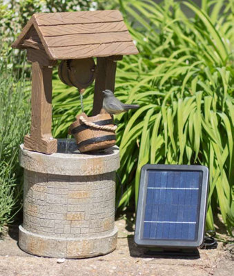 Primrose Wishing Well Solar Water Feature H50cm