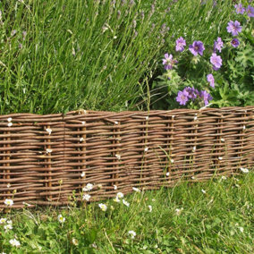 Primrose Woven Willow Hurdle Edging Panel 20cm