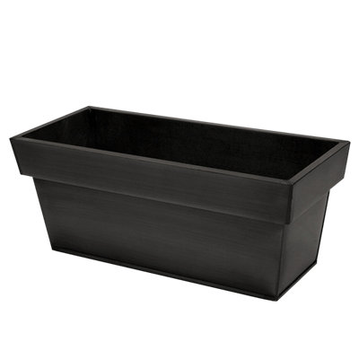 Primrose Zinc Edge Trough Outdoor Garden Planter in Pewter Small 40cm