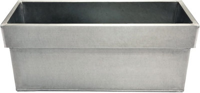 Primrose Zinc Edge Trough Outdoor Garden Planter in Silver Large 80cm
