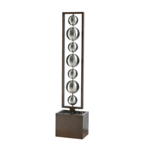Primrose Zuma Stainless Steel Spheres Water Wall Water Feature H183cm