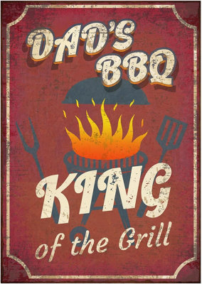 Primus King of the Grill Metal Wall Sign