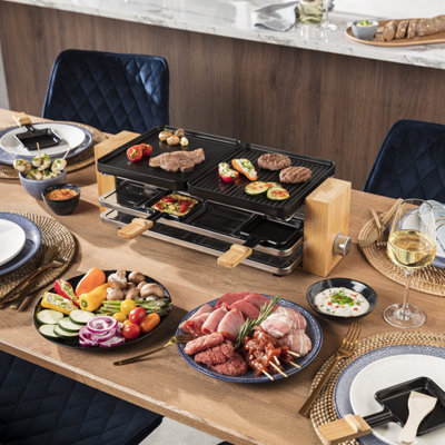 Princess 162910 Pure 8 Table Top Raclette Grill, 8 Persons