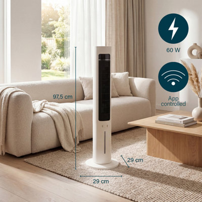 Princess SMART Air Cooler & Fan, 3L water tank, ice packs included