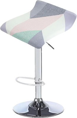 Printed Bar Stool Cover Set of 1, Universal Seat with Elastic Bottom ...