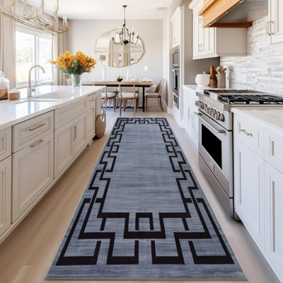 Printed Extra Large Area Rug Kitchen Hallway Runner Living Room Greek ...