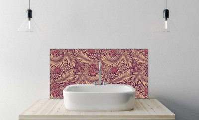 Printed Glass Bathroom Splashback - Larkspur by William Morris - Art ...