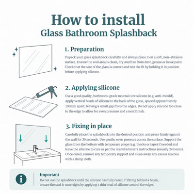 Printed Glass Bathroom Splashback - wood texture 400x300mm