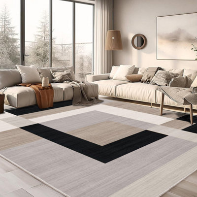 Printed Rug Living Room Extra Large Area 200x290 cm - Modern Rugs ...