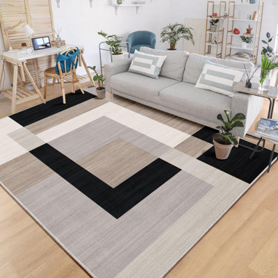 Printed Rug Living Room Extra Large Area 200x290 cm - Modern Rugs ...