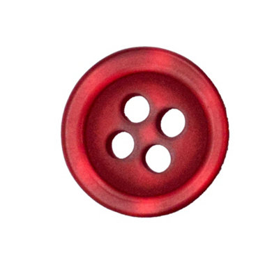 Printer Small Buttons (Pack of 10) Red (One Size)