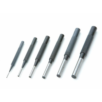 Priory 135 Series Parrallel Pin Punches Multi Colour (Set of 6)