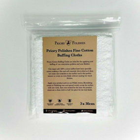 Priory Polishes Fine Cotton Wax Buffing Cloths