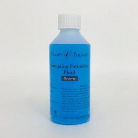 Priory Polishes Metal Antiquing Fluid / Patination Fluid Brown 250ml