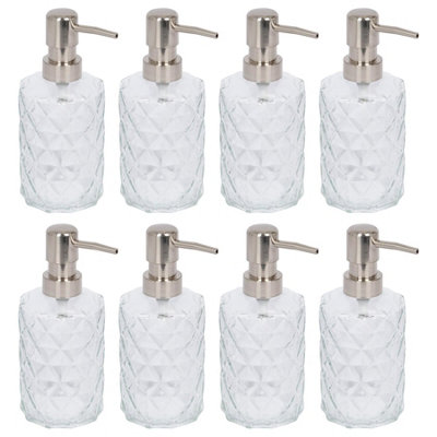 Prism Glass Soap Dispensers - 330ml - Pack of 8