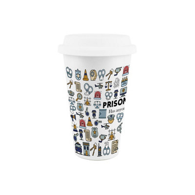 Prison Officer Ceramic Travel Mug - Novelty Jail Staff & Inmate ...