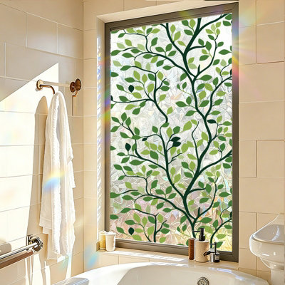 Privacy film with stained glass effect, electrostatic adsorption sun ...