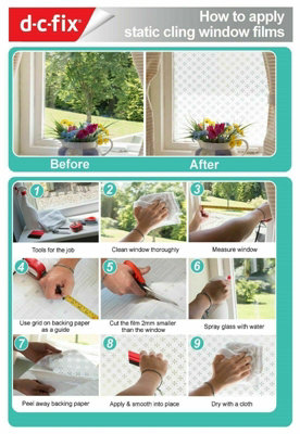 Privacy Glass Window Sticky Back Tronque Frosted Ice Vinyl Self ...
