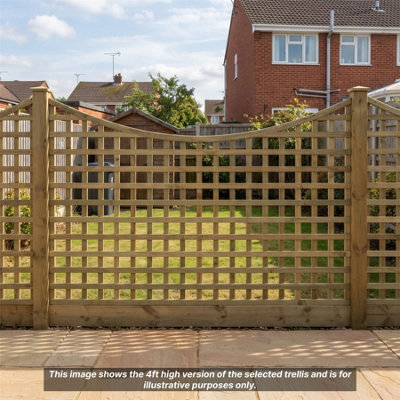 Privacy Square Concave Top Trellis Panels 5 Pack 6ft x 5ft Square ...