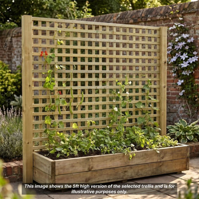 Privacy Square Trellis Panels 4 Pack 6ft x 6ft Wooden Lattice Screening ...