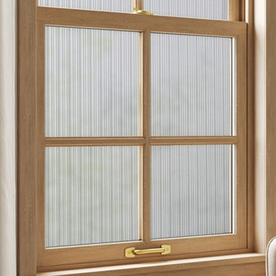 Privacy Window Film 3D Strip Patterned Peel and Stick Frosted Cover for ...