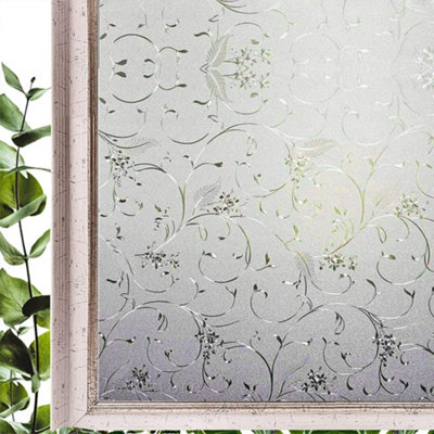 Privacy Window Film, Vine Design, Electrostatic Window Film, 44.5 x 200CM