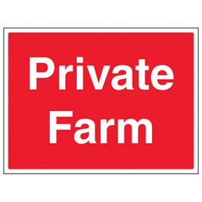 Private Farm General Agricultural Sign - Adhesive Vinyl 400x300mm (x3)