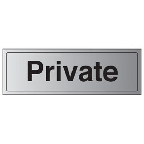 Private - General Workplace Door Sign - Adhesive Vinyl 300x100mm (x3)