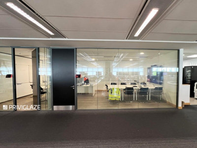 Priviglaze Single Glazed Smart Glass Office Partition - Custom made up ...