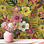 Priya Floral Spiced Yellow Wallpaper