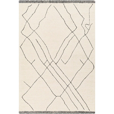 PRIYA VALLEY Hand-Tufted Global Wool Cream Area Rug 152 x229 cm