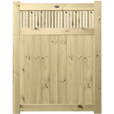 Prmier URBAN Tongue & Groove Garden Gate Padestrian Pathway Height: 5ft x Width: 4ft with Tuscany Vertically Trellis