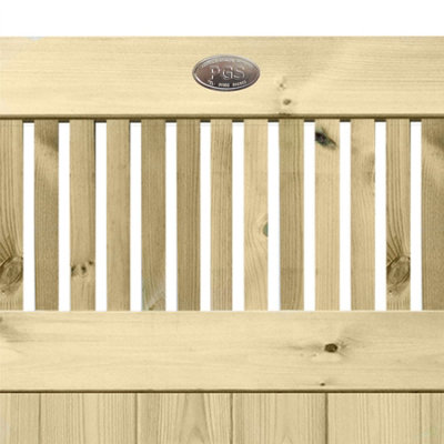 Prmier URBAN Tongue & Groove Garden Gate Pedestrian Pathway Height: 3ft x Width: 3ft with Tuscany Vertically Trellis - 6