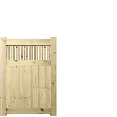 Prmier URBAN Tongue & Groove Garden Gate Pedestrian Pathway Height: 4ft x Width: 3ft with Tuscany Vertically Trellis