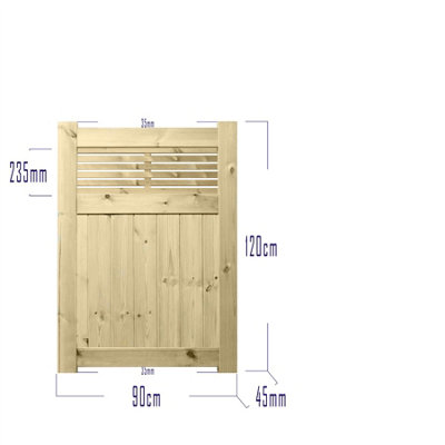 Prmier URBAN Tongue & Groove Garden Gate Pedestrian Pathway Height: 4ft x Width: 3ft with Vogue Horizontially Trellis