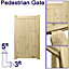 Prmier URBAN Tongue & Groove Garden Gate Pedestrian Pathway Height: 5ft x Width: 3ft Full Without Trellis