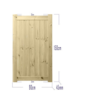 Prmier URBAN Tongue & Groove Garden Gate Pedestrian Pathway Height: 5ft x Width: 3ft Full Without Trellis - 8