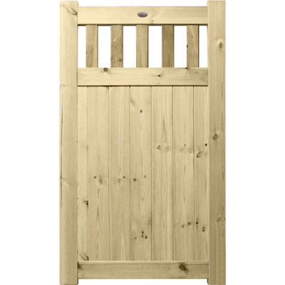 Prmier URBAN Tongue & Groove Garden Gate Pedestrian Pathway Height: 5ft x Width: 3ft with Vertical Picket Pales Trellis