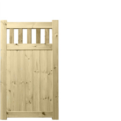 Prmier URBAN Tongue & Groove Garden Gate Pedestrian Pathway Height: 5ft x Width: 3ft with Vertical Picket Pales Trellis